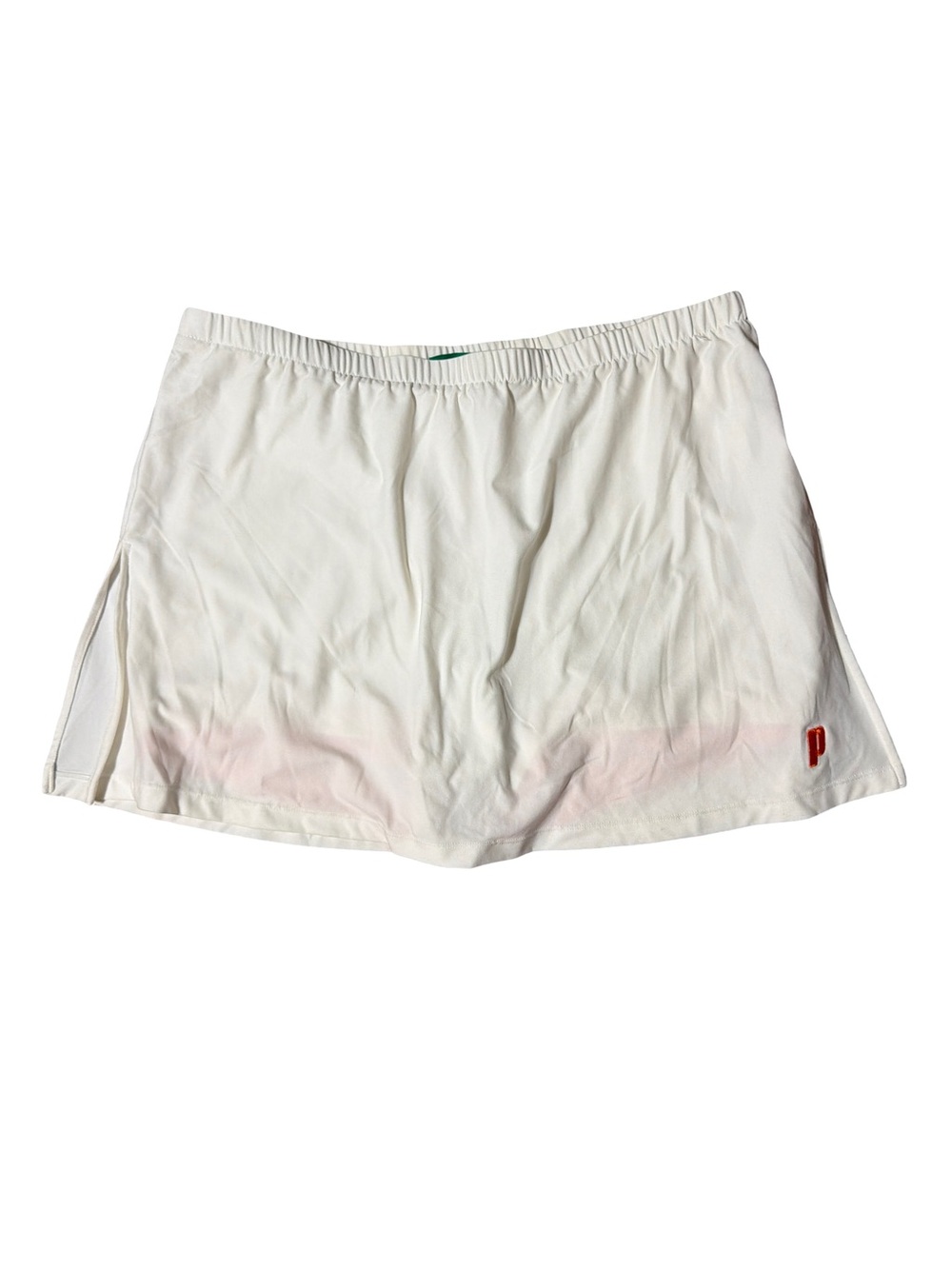 Prince White Women’s Athletic Skort with Red Piping Accent